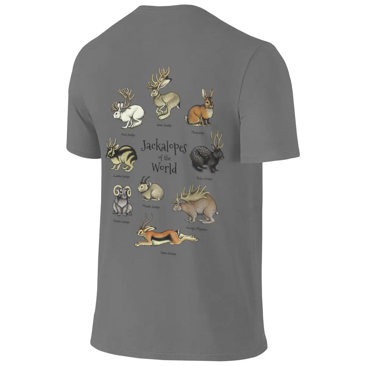 Jackalopes Of The World Ultra-Minimalist Reversible T-shirt Artistic Boy Everyday Versatility Men's T-shirts