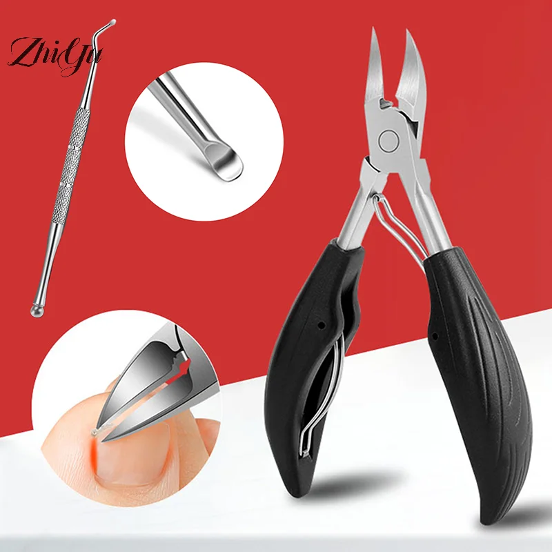 Professional Nail Clippers Correction Thick Nails Ingrown Paronychia Trimmer Edge Cutter Manicure Scissor Pedicure Tool