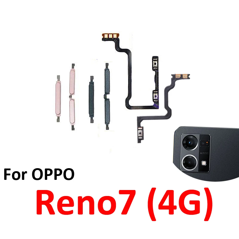 For Oppo Reno7 4G CPH2363 Phone New Power Volume Button On Off Control Key Internal Flex Cable Parts For Reno 7