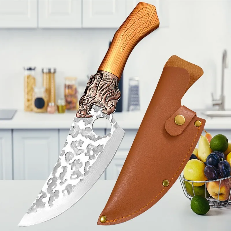 Coltello per disossare forgiato coltello da cucina in acciaio inossidabile coltello da pesca fatto a mano mannaia per carne coltello per scuoiare maiale e pecora strumento di cottura