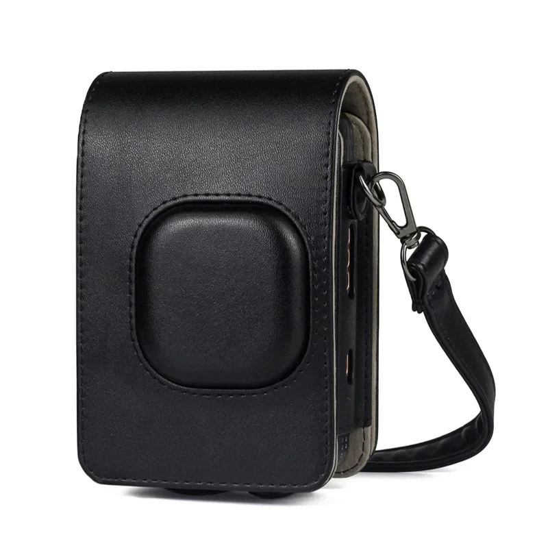 Instant Camera Case Bag Compact Size PU Leather Camera Case with Shoulder Strap Compatible with Fujifilm Fuji Instax mini LiPlay