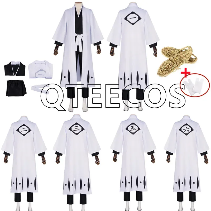 Anime Bleach Cosplay Aizen Sousuke Captain 5th Kimono Costume Kuchiki Byakuya Uniform Halloween Outfits For Men