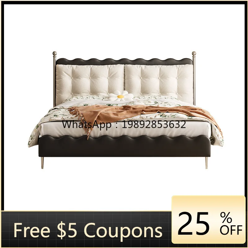 

YFY French Retro Vintage Cream Style Light Luxury Cloud Master Bedroom Black and White