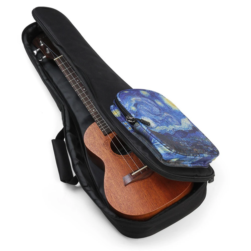 

21/23/26/30 Inch Ukulele Bag Cotton Portable Lightweight Waterproof Blue Starry-Sky Storage Bag Ukulele/Guitar Accessories