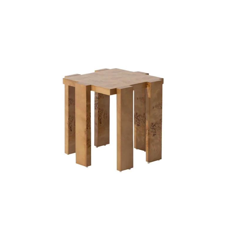 

Imported gold filament wood grain edge dining stool shoe changing stool sofa side storage table bedside table