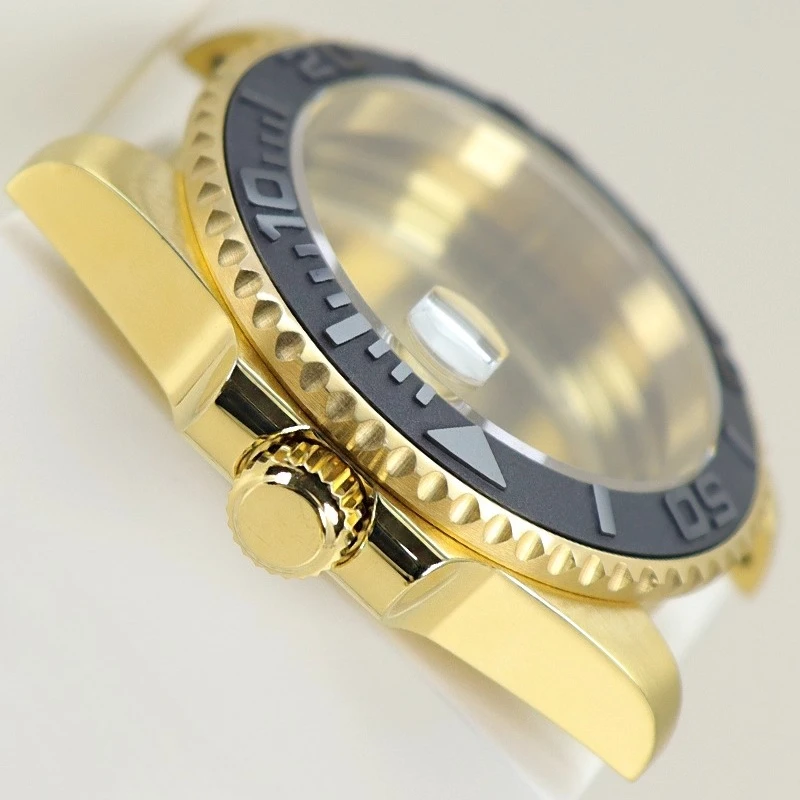 مناسبة لعلبة الساعة المطلية بالكهرباء NH35 موديل يخت المعدل، من الفولاذ المقاوم للصدأ 316L، متوافقة مع حركات NH36/Miyota8215