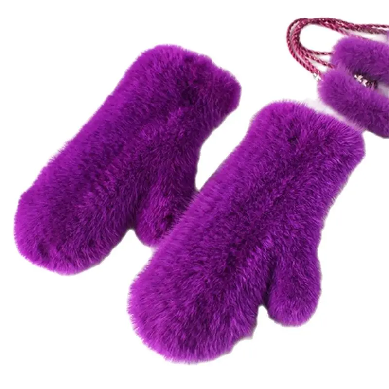 Hochwertige warme und bequeme Pelz handschuhe Premium-Nerzfell handschuhe für Damen im Freien warm gewebte Neck holder handschuhe