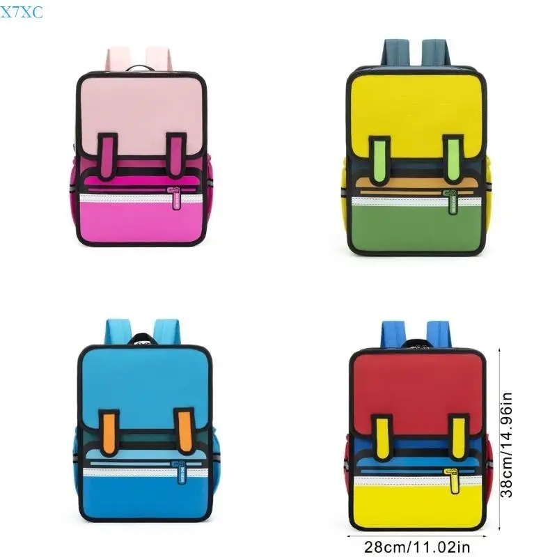 X7XC Oxford Fabric Children's Backpack With Designs For School And Travel