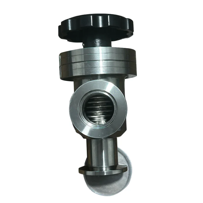 Manual Vacuum Flapper Valve KF16/25/40/50 Stainless Steel 316/304 Angle Valve LType Vacuum Special