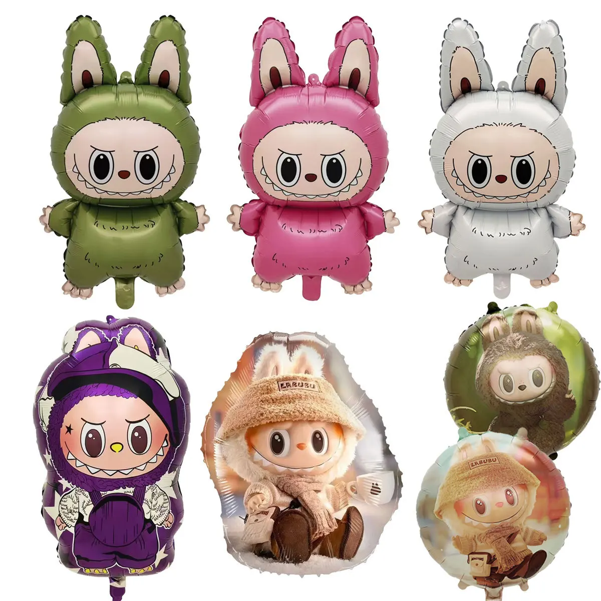 Cute Cartoon Anime Labubu Aluminum Film Balloon Kids Birthday Party Decoration Balloon Baby Shower Inflatable Toy