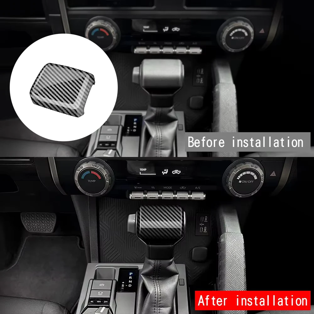 

Carbon fiber Car gear lever shift knob For TOYOTA TACOMA 2024 2025 head cover Handball Trim Sticker Interior Accessories