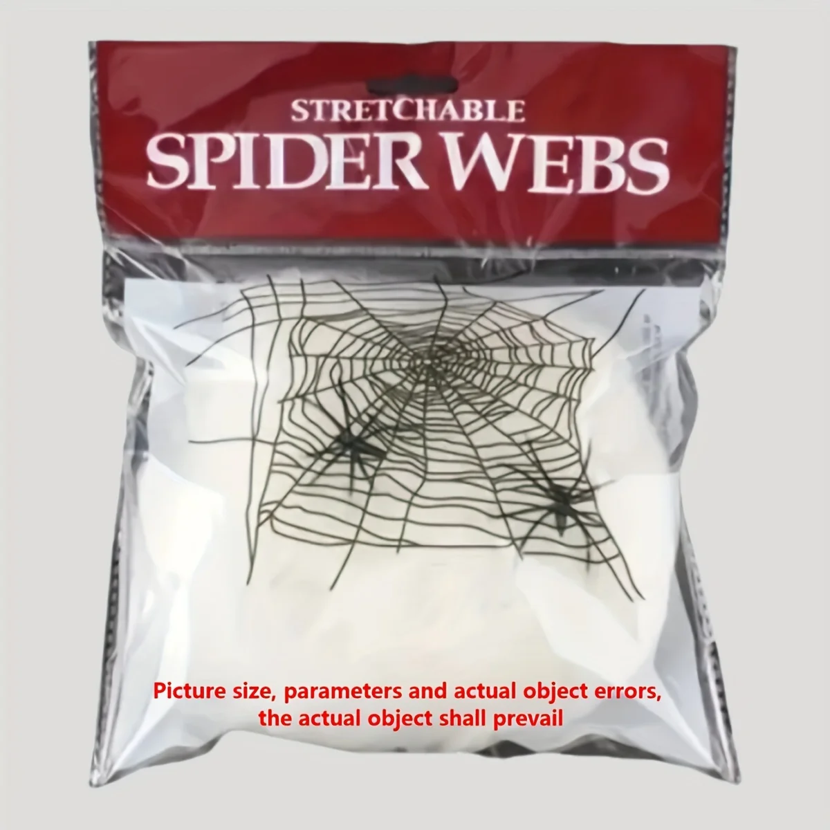 شبكات عنكبوت قابلة للتمدد مع 2 عناكب لكل منهما، لوازم الحفلات ديكورات نسيج العنكبوت للهالوين للمنازل المسكونة والغرفة وديكور المنزل