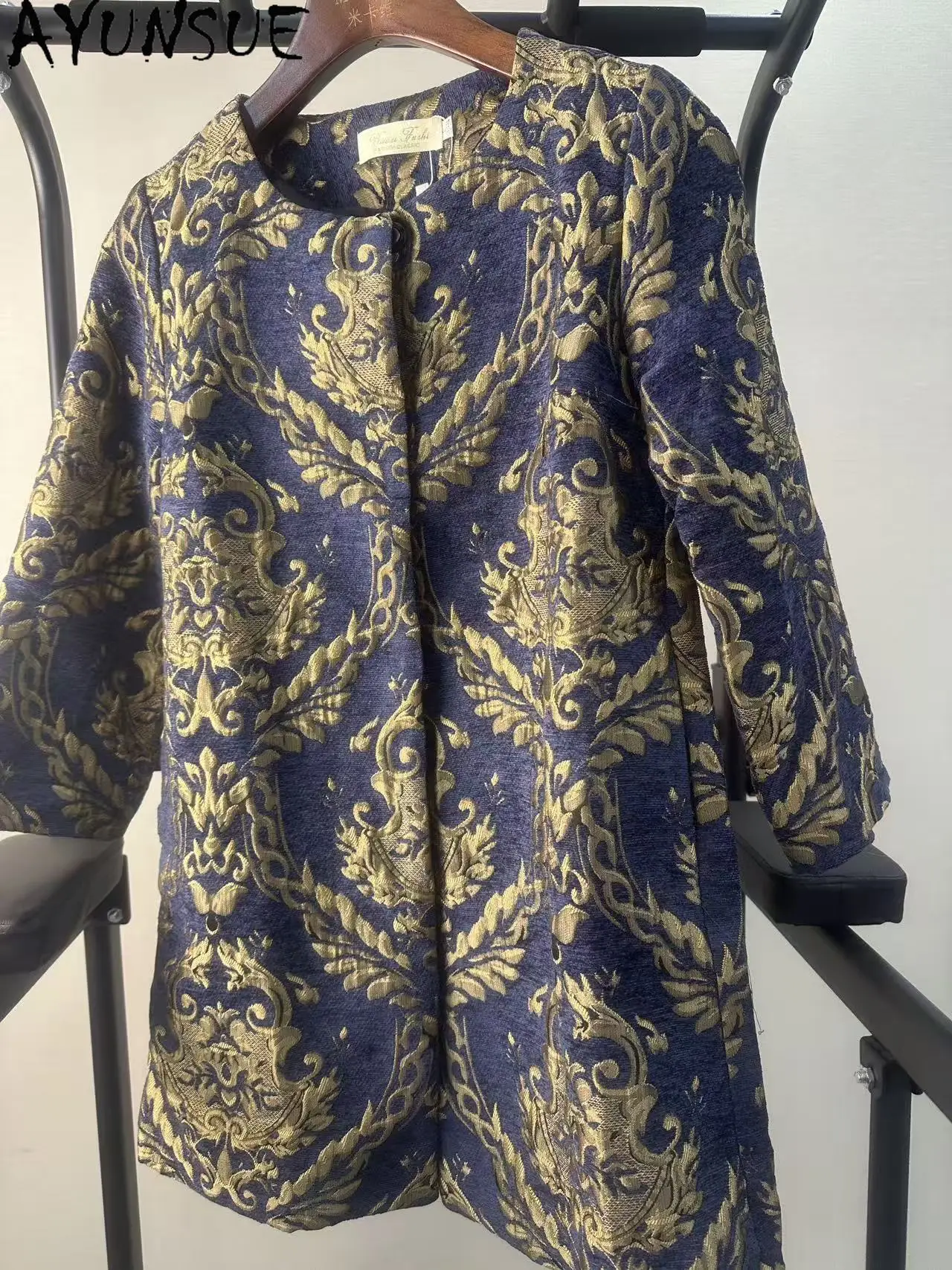 

AYUNSUE Jacket Women Autumn Clothes Mid-length Trench Coat for Woman Unique Coat Promotion Minor Flaws No Refund No Exchange