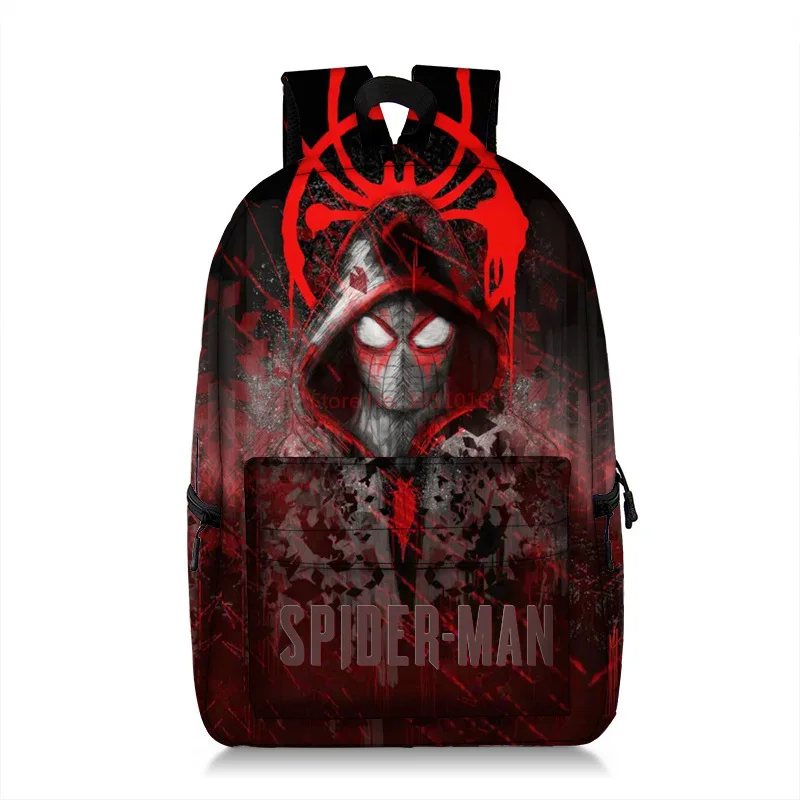 Spider-man Cartoon Characters Boys And Primary School Students Cartoon Schoolbag Polyester 3d Printing Burden-reducing Backpack