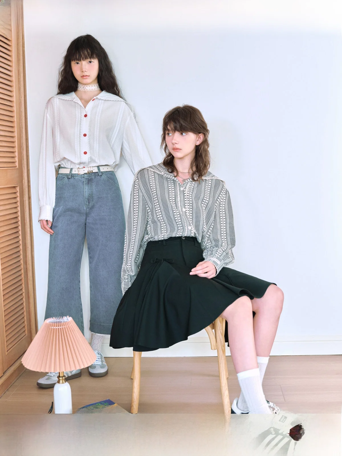 

WhyBerry Naval Collar Long Sve irt Casual Loose Love Heart Button Women's Commute Sle Polyester Blend Spring Faion