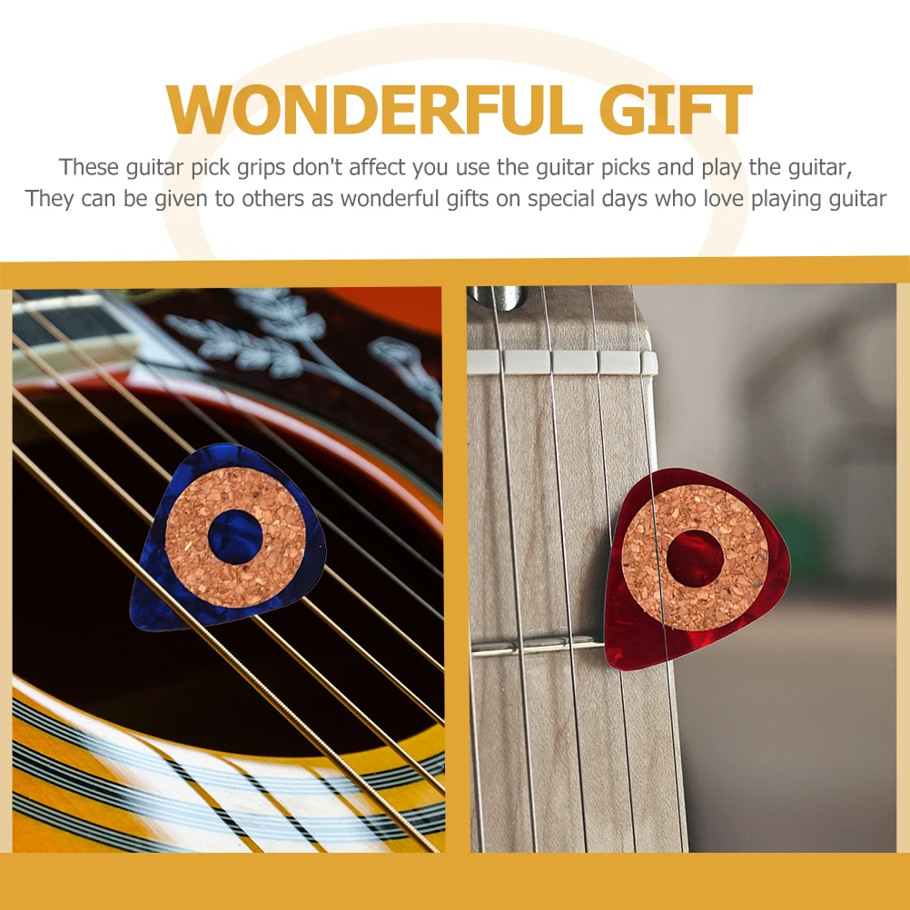 

20 Pcs Pick Grips Anti Slip Grip For Guitar Picks Cork Practical Convenient Thumbpick Supplies Accessories Gifts Storage