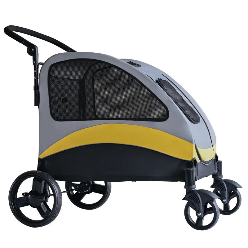 Breathable Large Pet Stroller Dog Can Fold Large Space Travel Can Accommodate Large Pets Load-bearing 60kg