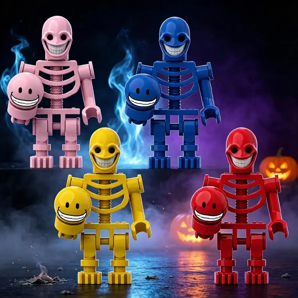 Verity Mutated Protagonist Building Blocks Assemble Pixel World Action Figure Decapitated Skeleton Ghost Horse Creative Toy Gift