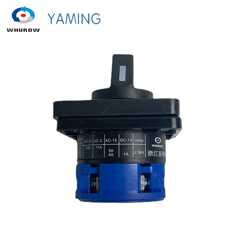 YMW26-20/1M Waterproof IP65 Rotary Cam Switch Changeover Control Circuit 690V 20A 1 Pole With Protective Box LW26 LW28 LW39B