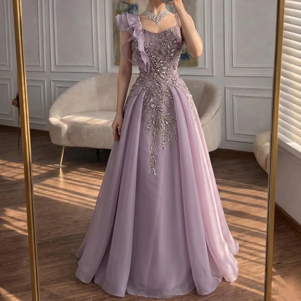 Exquisites Meerjungfrau-Abendkleid, bezaubernde trägerlose Kristallblumen, maßgeschneiderte Promi-Kleider, luxuriöse Organza-Partykleider