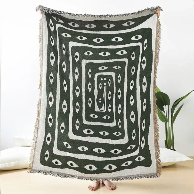 Ins Eye Snake Throw Blanket Home Decoration Carpet Wall Hanging Outdoor Camping Picnic Mat Beach Mat 125x150cm Drop ship