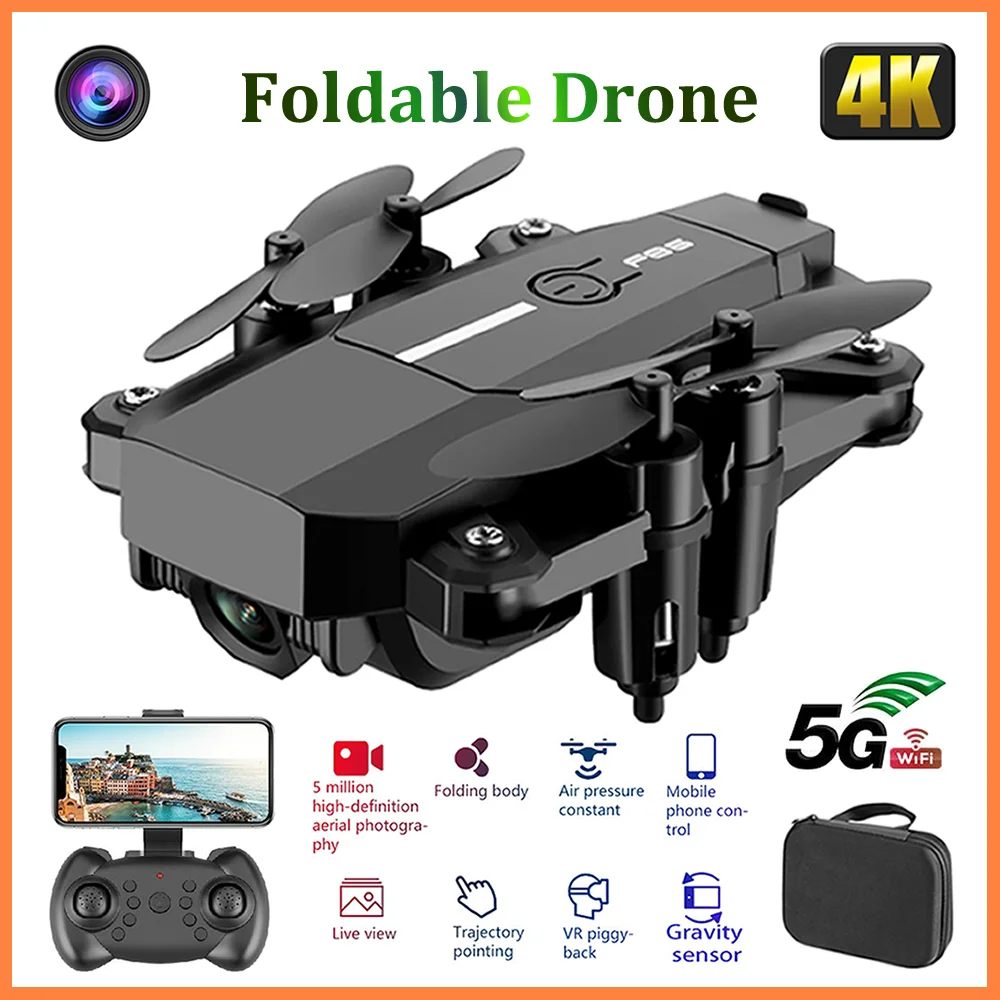 RC Drone Quadrocopter UAV with Camera Remote Control 4K Professional Dron HD WIFI Quadcopter Helicopter One-Key Return Toy