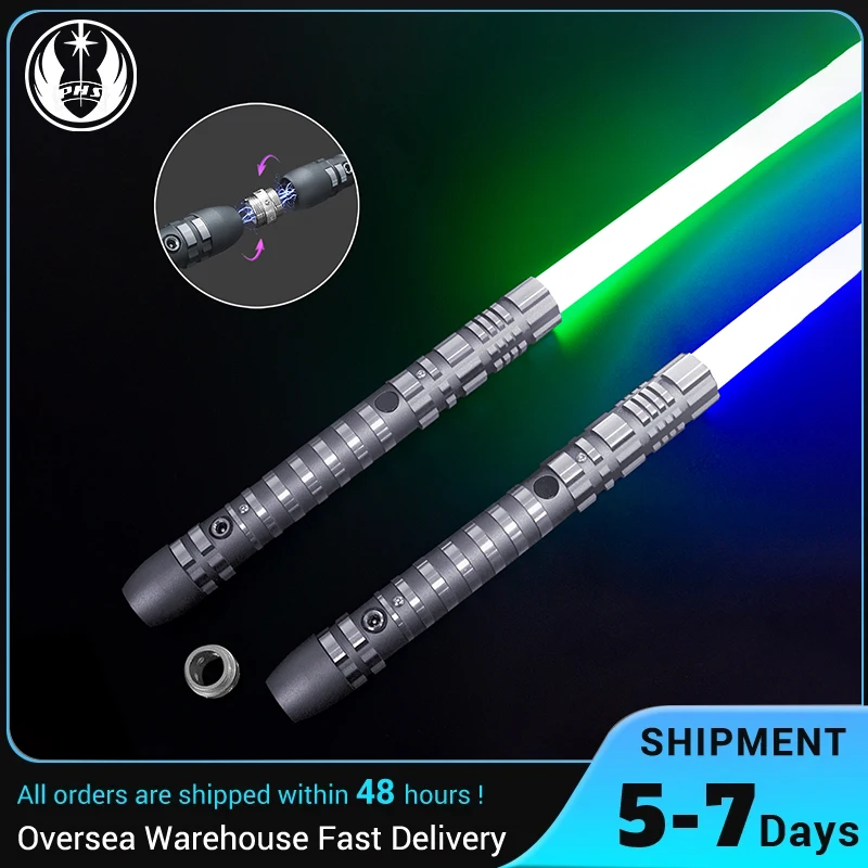 PHS Duel Metal Lightsaber 39 بوصة-RGB 16 لونًا و4 أوضاع صوت مع تأثيرات صدمية لعيد ميلاد الأولاد والكبار #1