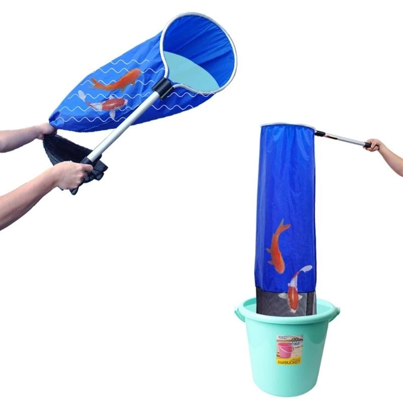 aquario-meia-pesca-pouso-peixes-captura-cesta-malha-macia