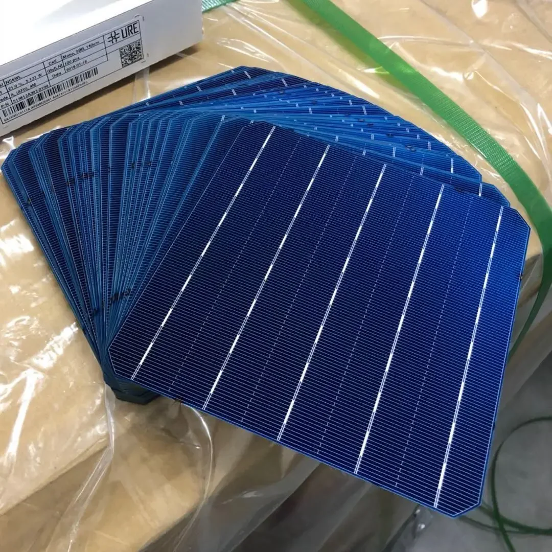 10 Pcs 5W 0.5V 21% Effciency Grade A 156.75 * 156.75MM Photovoltaic Mono Monocrystalline Silicon Solar Cell 6x6 For Solar Panel