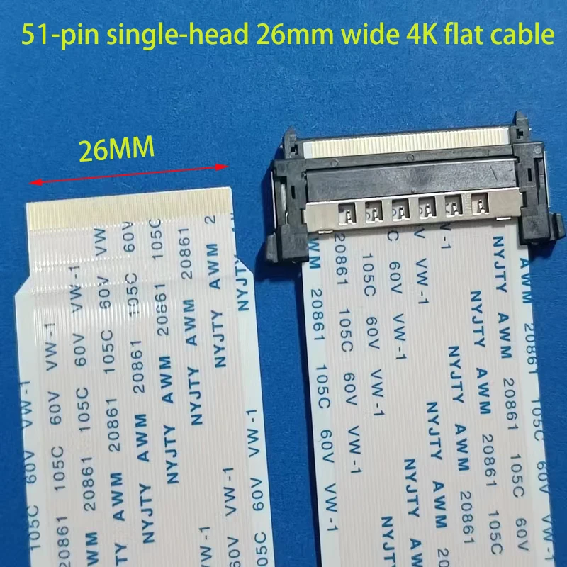 

high-definition 4K screen line 51P ultra-clear TV FFC flexible flat cable 0.5mm single headband card 26mm For Samsung LG BOE