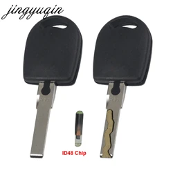 jingyuqin Cut/Uncut Hu66 Blade Transponder Key Case With ID48 chip For VW Polo Golf for SEAT Ibiza Leon SKODA Octavia Chip shell