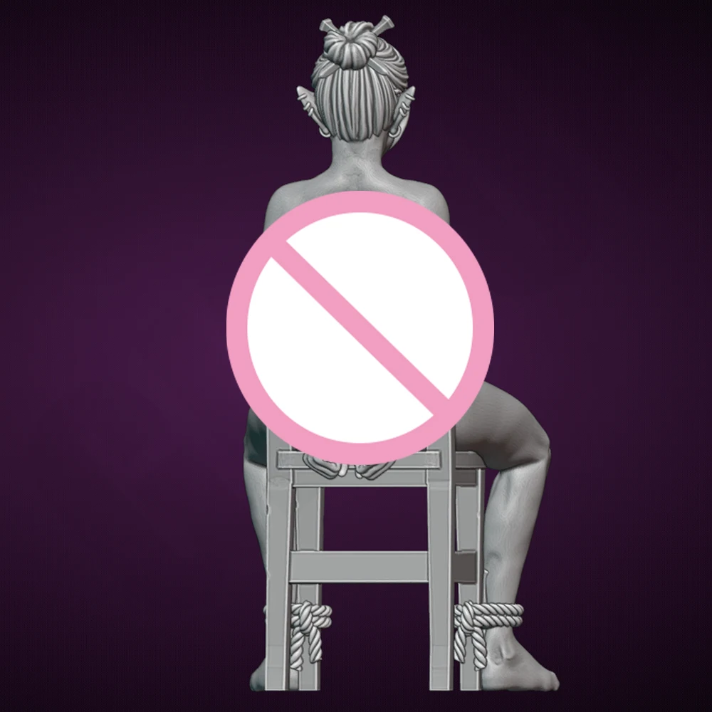 1/24 NSFW Kruk bind meid SM Hars Beeldje Speelgoed Ongeverfd GK Pop Ongemonteerd 3D Print Assembly Miniatuur Reductie Standbeeld Speelgoed