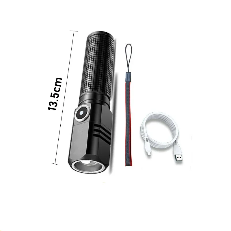 10000 lumen mini krachtige led-zaklamp XHP50 ingebouwde batterij 3 modi USB oplaadbare flitslicht zaklamp zaklampen