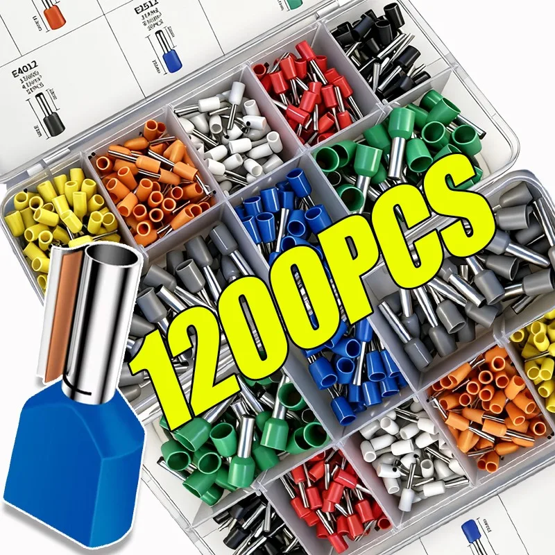 

Insulated Tubular Terminals Quick Wiring Cable Connector Electrical Equipment Wire Pin Terminal Kits VE Cold Pressed Connectors