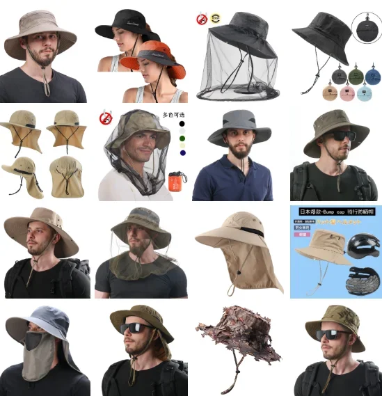 

Outdoor Multi-Functional Protective Hat: Beekeeping Camouflage Design with Insect Mesh Veil for Anti-Bee, Anti-Mosquito & Sun Pr