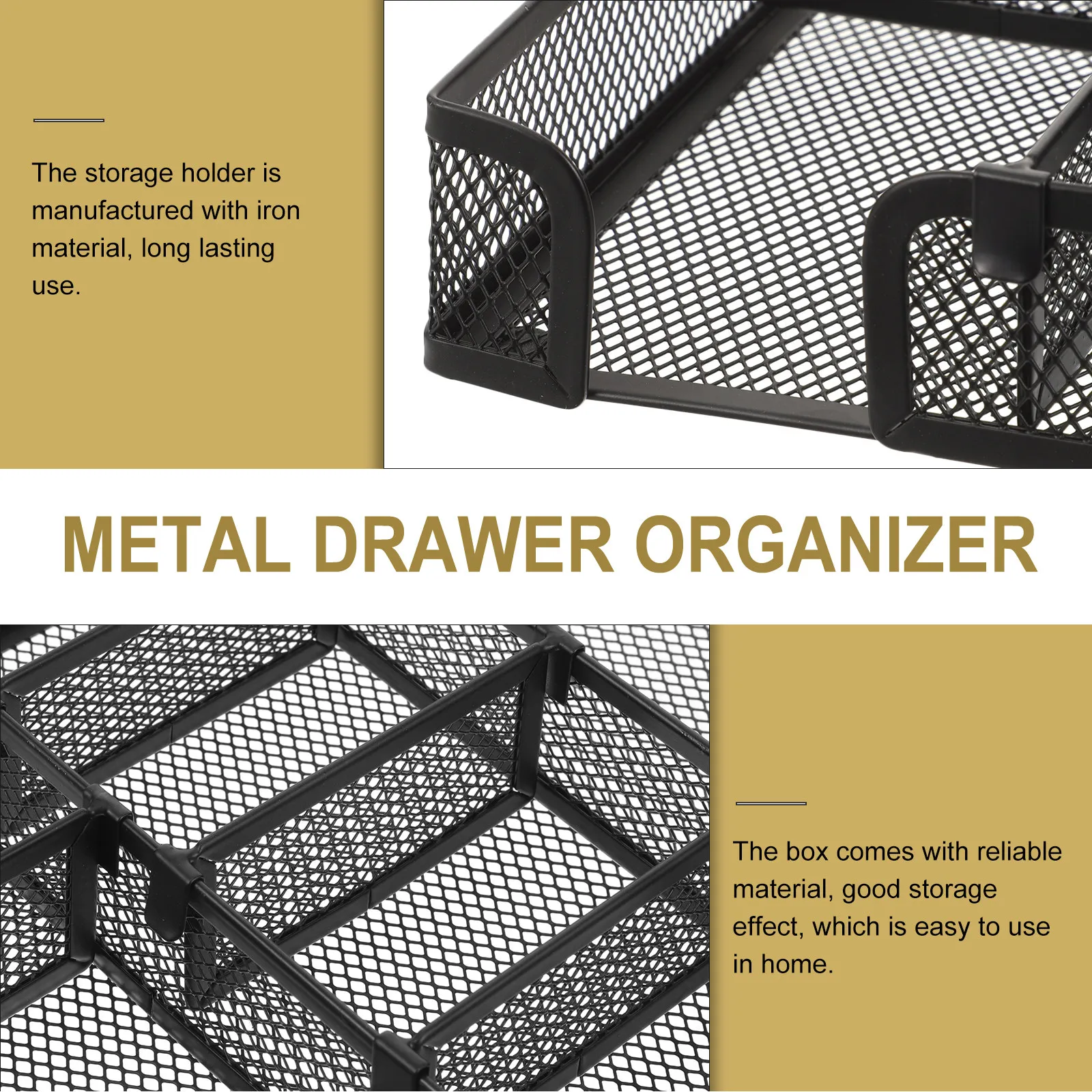 Scientific Structure Mesh File Organizer Metal Drawer Organizer for Desk Office Classroom Workshop Home Document Storage Basket