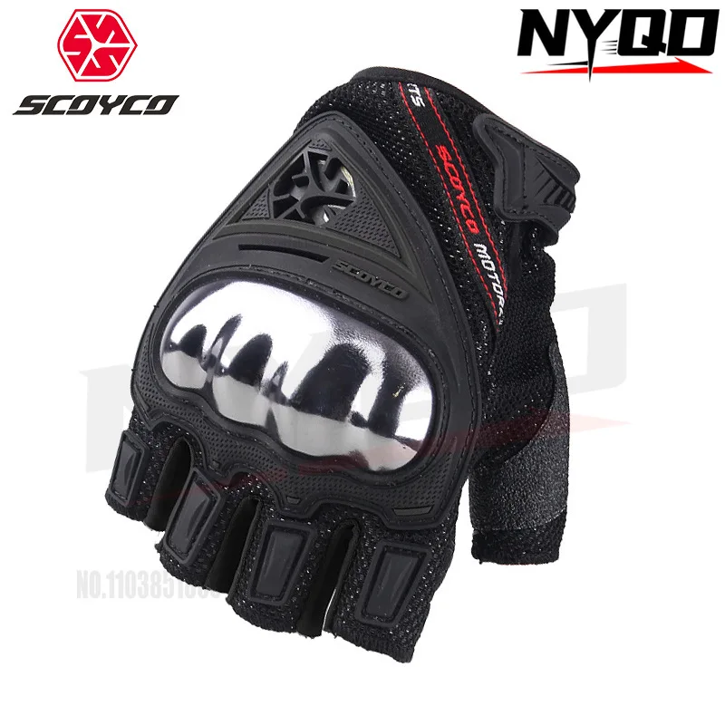 

SCOYCO Motorcycle Riding Case Gloves Motorcycle Rider Breathable and Anti Drop Half Finger Gloves Male Spring/Summer