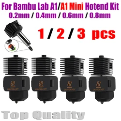 Hotend Kit For Bambu Lab a1/ A1 Mini Hotend 0.2/0.4/0.6/0.8mm Hardened steel Nozzle For bambulab a1 accessories 3D Printer Part