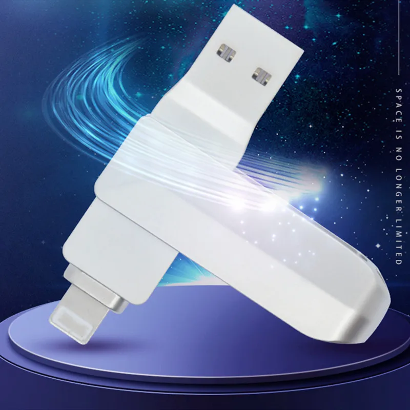 Unidad Flash USB 128 para teléfono móvil, Pendrive OTG de 256GB, 64GB, 32GB, 3,0 GB, para X/XR/XS/ 8/7/6/Pad