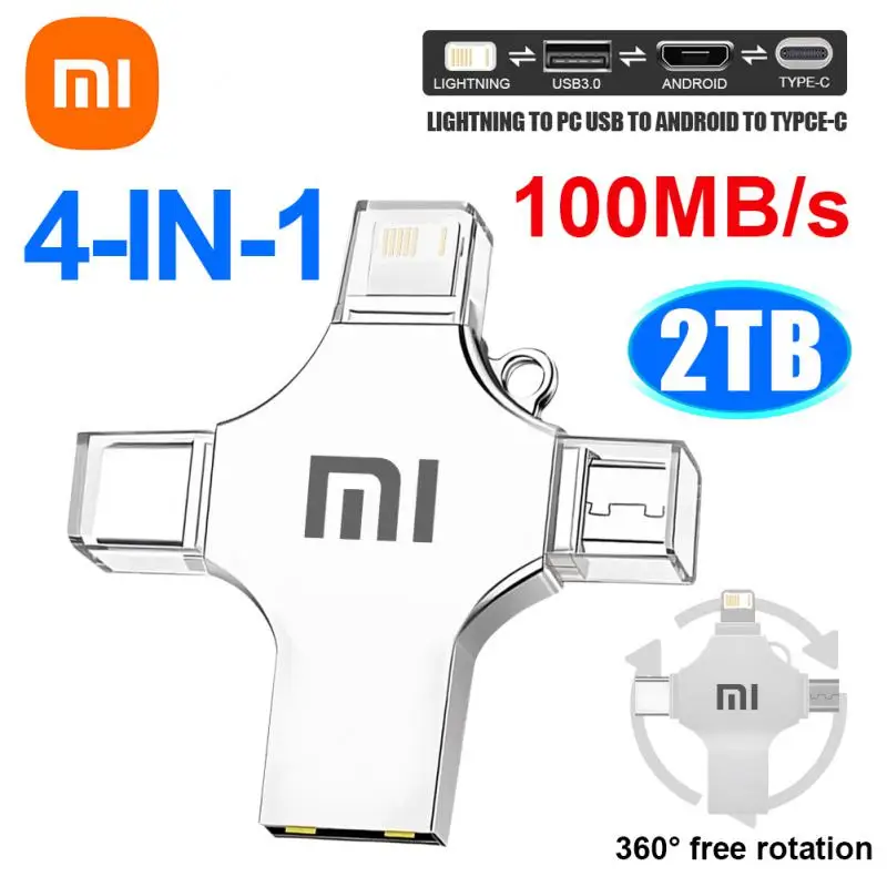 Xiaomi Usb Flash Drive 2tb 1tb 512gb Pendrive High-speed Data Transfer Memory Stick Ultra-slim Thumb Pen Drive Usb Memory Stick