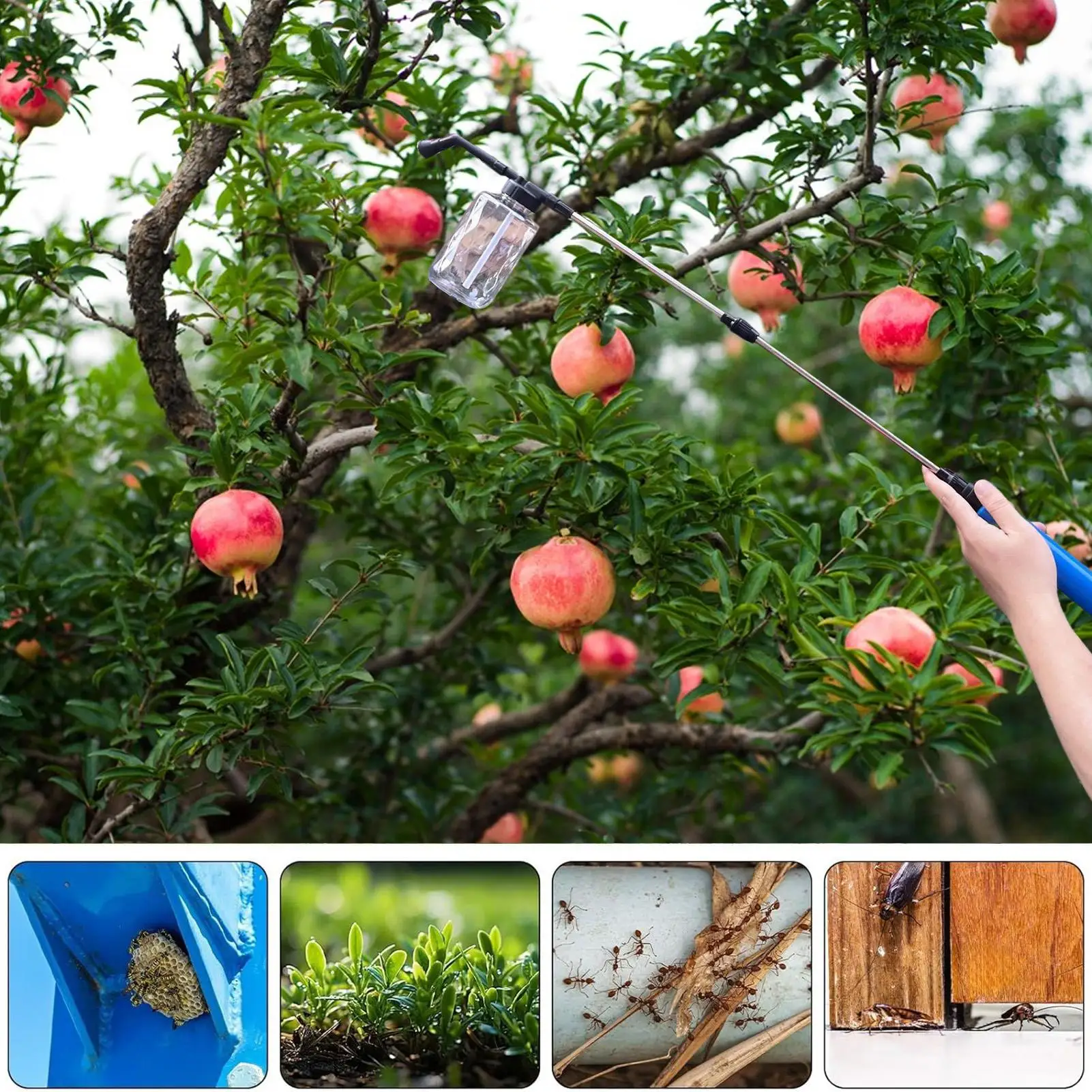 Powder Duster Applicator Handheld Pollinator Tool Versatile Agricultural Supplies Powder Dispenser Puffer Sprayer with Tank