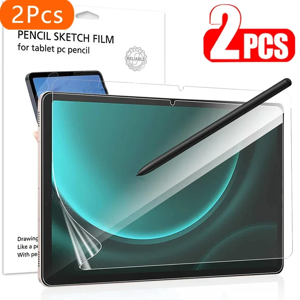 

2 шт. пленка для Samsung Galaxy Tab S7 S8 S9 FE Plus для Samsung Tab A7 Lite A8 A9 Plus X200 X110 X210, бумажная защитная пленка для экрана