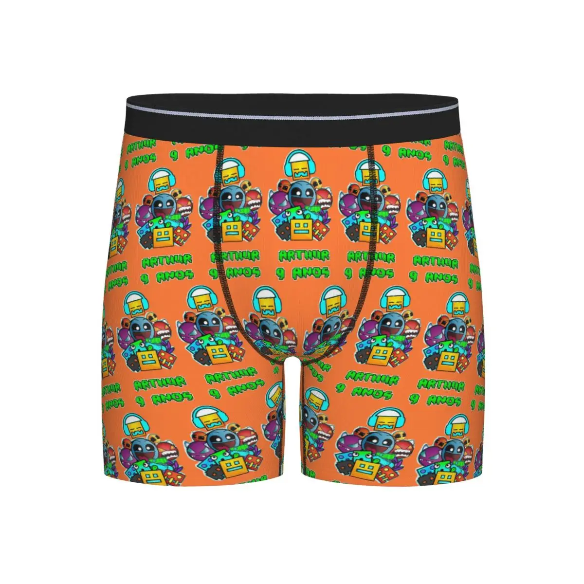 

Long Boxer Underpants Shorts Video Game Geometry Dash Panties Men Soft Underwear for Homme Man Boyfriend Gifts