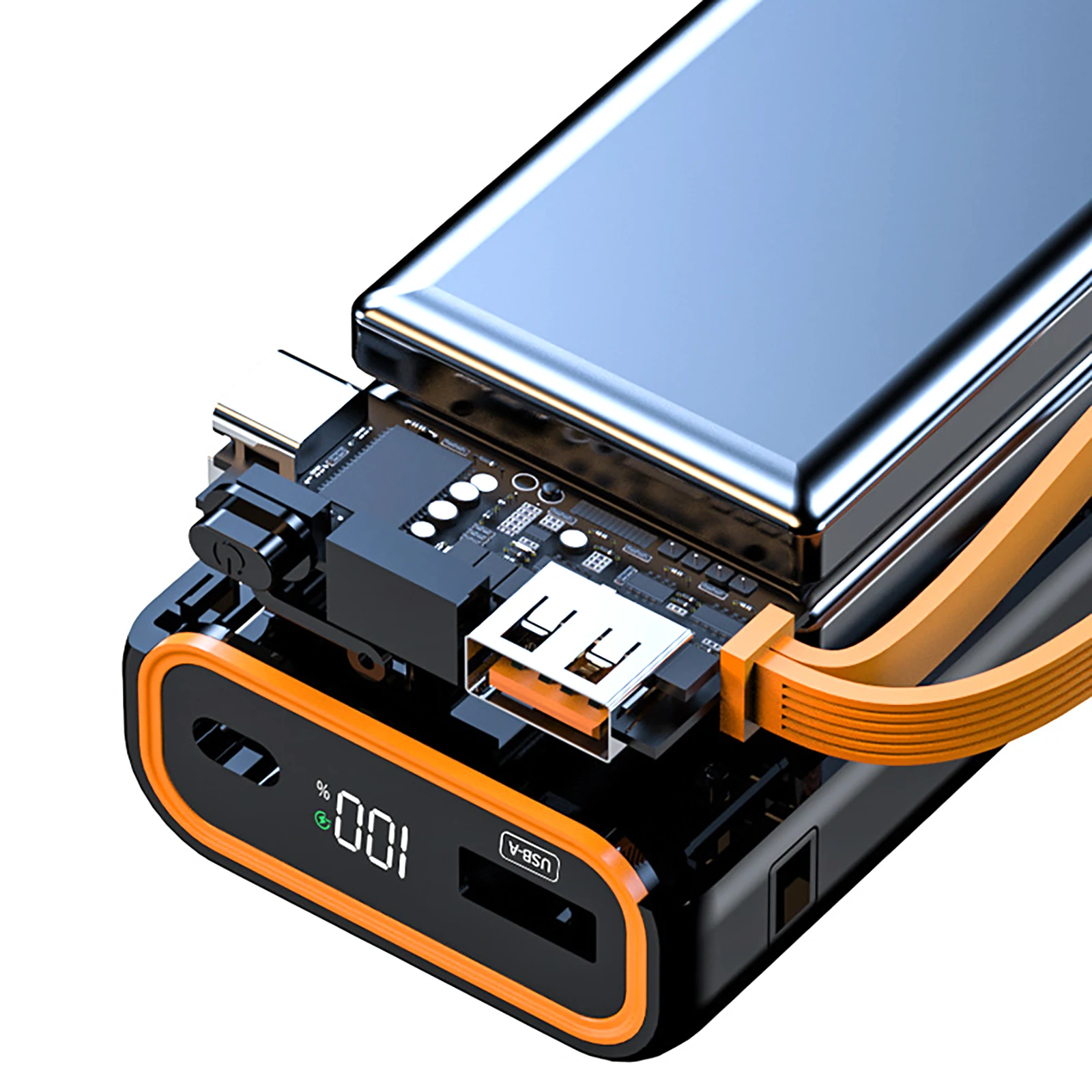 Imagem -05 - Usb tipo c Power Bank Shell Case de Carregamento Rápido com Display Digital Lcd 2slot 21700 Carga da Bateria Caixa de Armazenamento Faça Você Mesmo 5v
