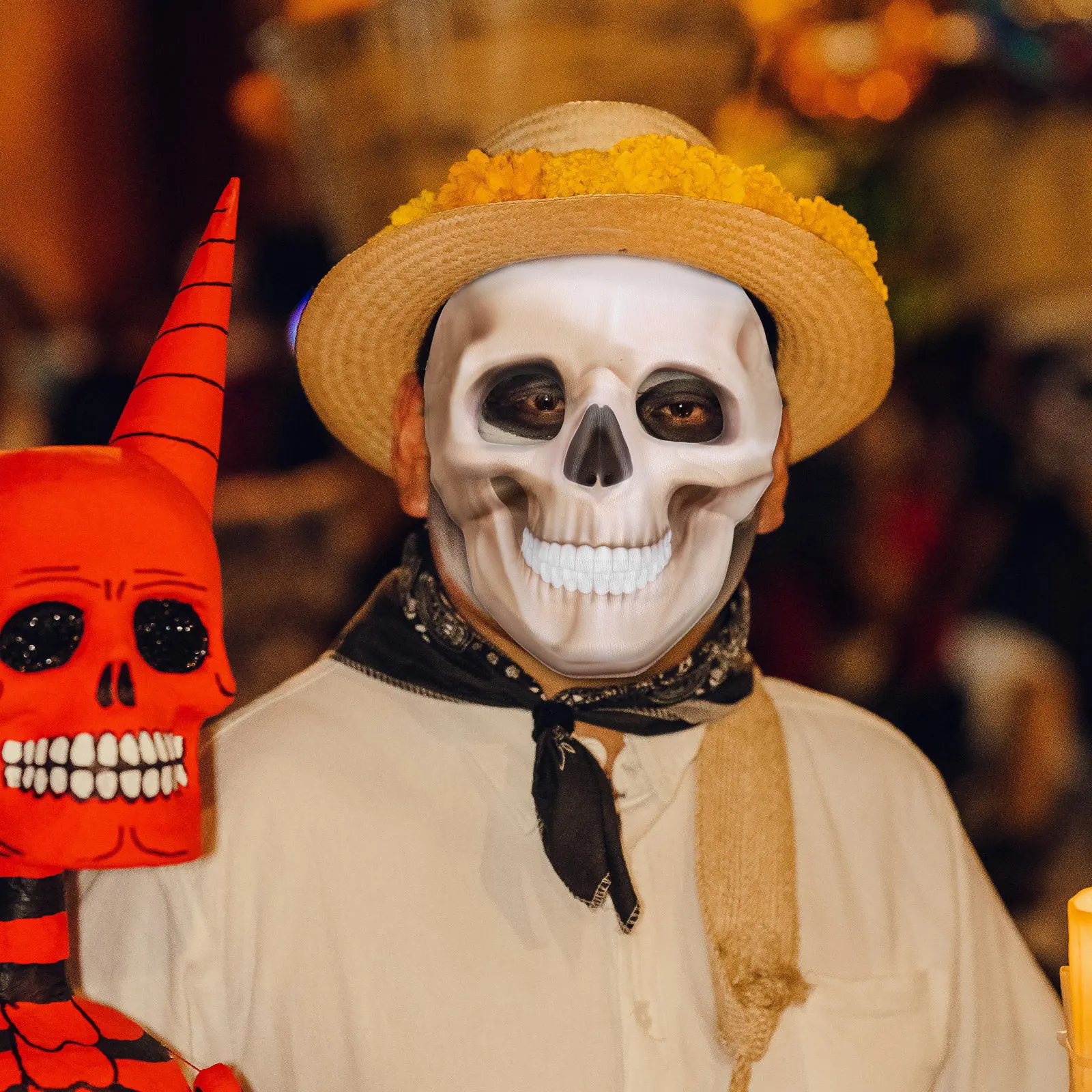 Skull Mask Halloween Party Cosplay Prop Masquerade Carnival Outdoor Performance Decorative Accessory Scary Costume