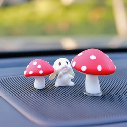 Cute Car Interior Decoration Ornaments Anime Rabbit Big Mushroom Auto Center Console Gadgets Decoration Car Interior Accessories