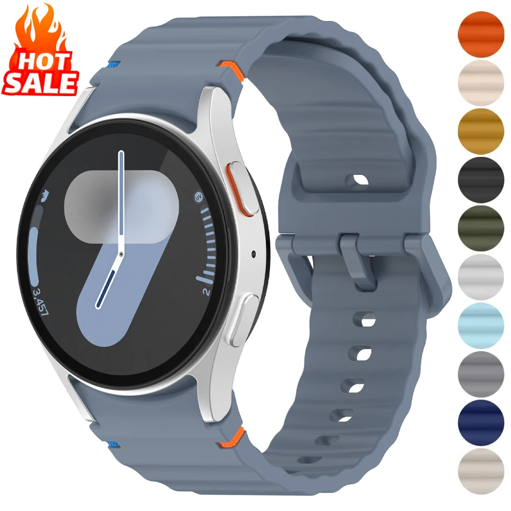 Silicone Band for Samsung Galaxy watch 7 6 5 4 44mm 40mm/FE/Pro/classic sport bracelet Galaxy watch Ultra 47mm Original Strap