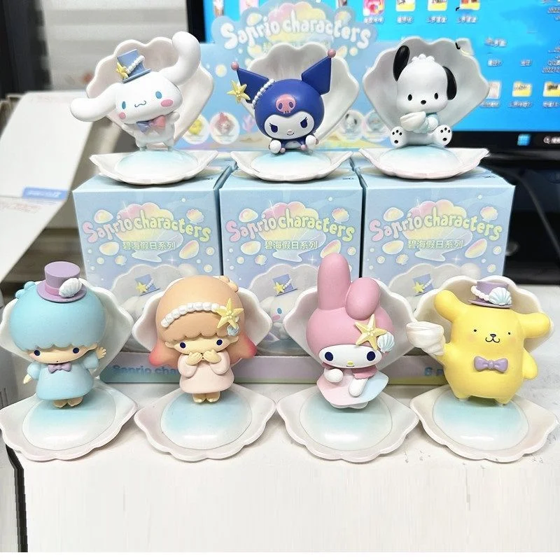Kawaii Sanrio Kuromi Melody Doll Anime Characters Blind Box Cute Desk Figurines Perfect Gift Children's Toy Birthday Gift