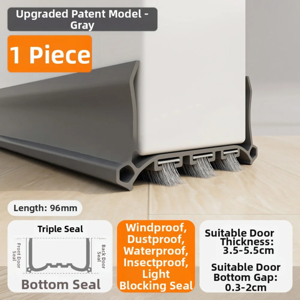 

Adjustable Door Bottom Sealing Strip with Advanced Sound Proof Chambers and Dust and Blocking for Comfortable Space