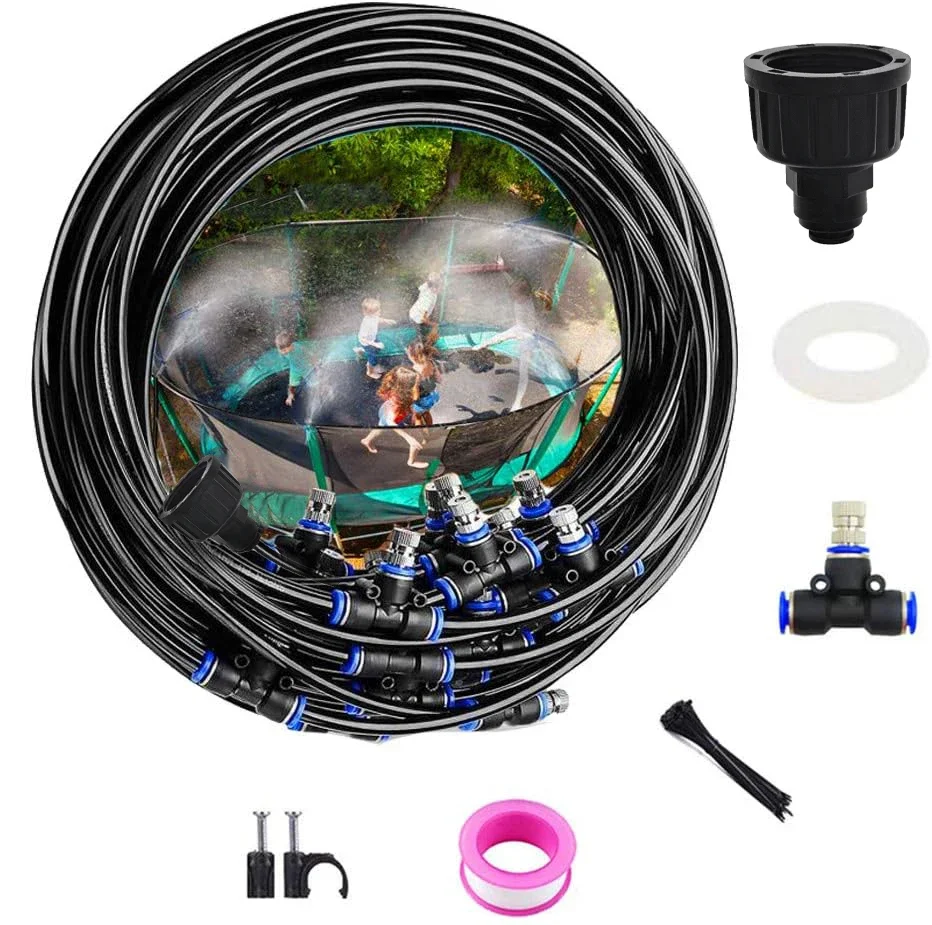 Sistema de Nebulización para Patio, Sistema de Enfriamiento por Nebulización para Exteriores, Línea de Nebulización con Boquillas de Cobre